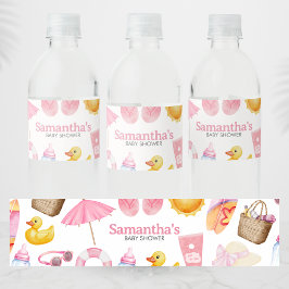 Splish Splash Zomer Baby Shower Waterfles Etiket