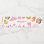 Splish Splash Zomer Baby Shower Waterfles Etiket (Enkel label)