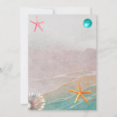 Splish splash zomer strand verjaardagsfeest kaart (Achterkant)