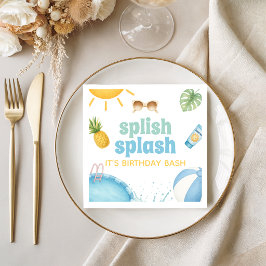 Splish Splash Zomer Verjaardagsservetten Servet
