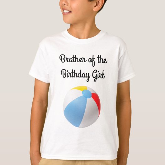 Splish Splash Zwembad Verjaardag Broer T-shirt (Voorkant)