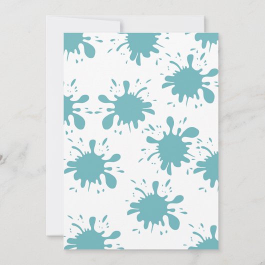 splish splash zwembad verjaardagsfeest uitnodiging (Achterkant)