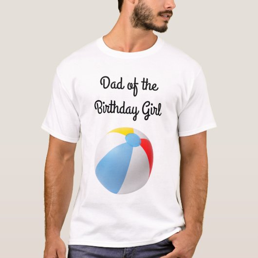 Splish Splash Zwembad Verjaardagsfeestje Papa T-sh T-shirt (Voorkant)