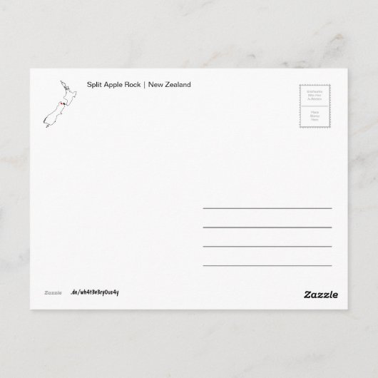 Split Apple Rock (Neuseeland) Postkarte Briefkaart (Achterkant)