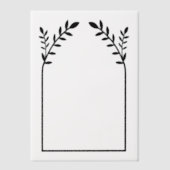 Split Black Floral SVG Frame Vellum Uitnodigingen (Voorkant)
