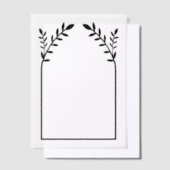 Split Black Floral SVG Frame Vellum Uitnodigingen (Offset)