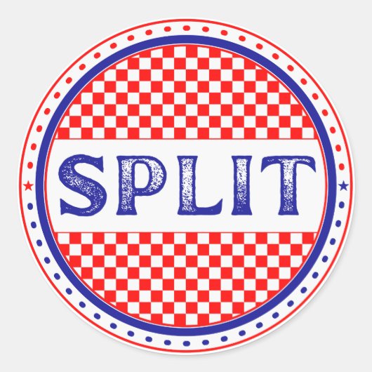 Split City Pride Emblem – Croatian Identity Ronde Sticker (Voorkant)