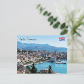Split city sekustt aerial uitzicht, Dalmatia, Kroa Briefkaart (Staand voorkant)
