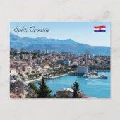Split city sekustt aerial uitzicht, Dalmatia, Kroa Briefkaart (Voorkant)