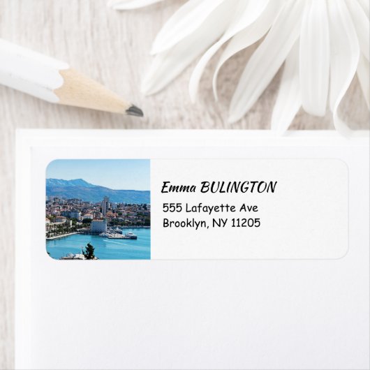 Split city sekustt aerial uitzicht, Dalmatia, Kroa Etiket (Insitu)