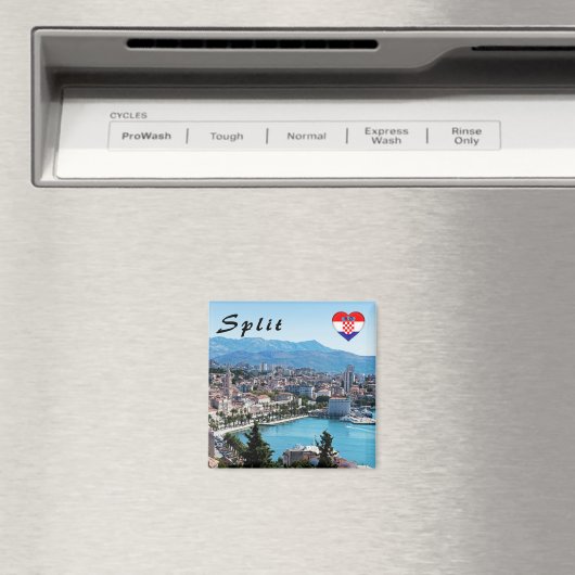 Split city sekustt aerial uitzicht, Dalmatia, Kroa Magneet (Insitu (Vaatwasser))