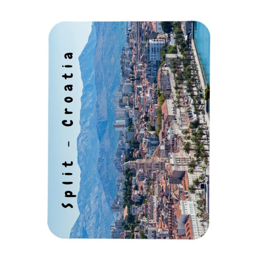 Split city sekustt aerial uitzicht, Dalmatia, Kroa Magneet (Verticaal)
