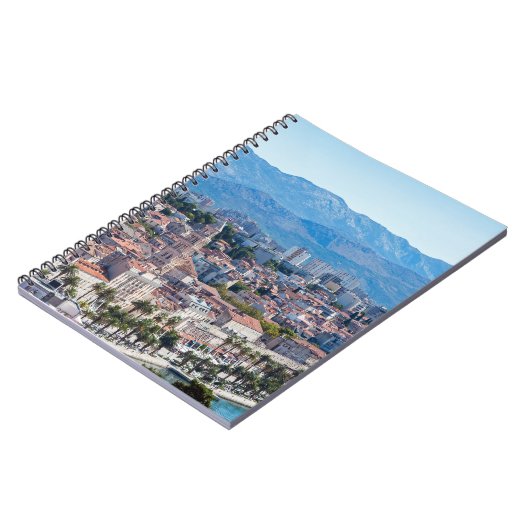 Split city sekustt aerial uitzicht, Dalmatia, Kroa Notitieboek (Linkerzijde)