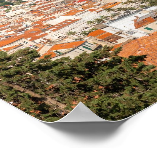 Split city sekustt aerial uitzicht, Dalmatia, Kroa Poster (Hoek)