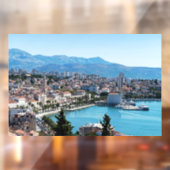 Split city sekustt aerial uitzicht, Dalmatia, Kroa Raamsticker (Vel 2)