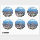 Split city sekustt aerial uitzicht, Dalmatia, Kroa Ronde Sticker (Vel)