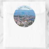 Split city sekustt aerial uitzicht, Dalmatia, Kroa Ronde Sticker (Tas)