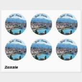 Split city sekustt aerial uitzicht, Dalmatia, Kroa Ronde Sticker (Vel)