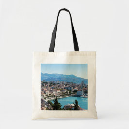 Split city sekustt aerial uitzicht, Dalmatia, Kroa Tote Bag