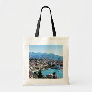 Split city sekustt aerial uitzicht, Dalmatia, Kroa Tote Bag