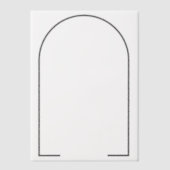 Split Dark Gray SVG Frame Vellum Uitnodigingen (Voorkant)