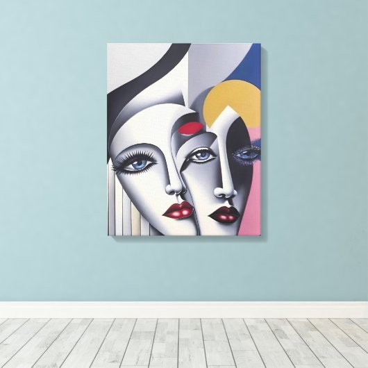 Split Decision - Ken Gage Surreal Poster Canvas Afdruk (Insitu (Houten vloer))