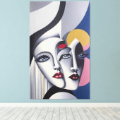 Split Decision - Ken Gage Surreal Poster Canvas Afdruk (Insitu (Houten vloer))