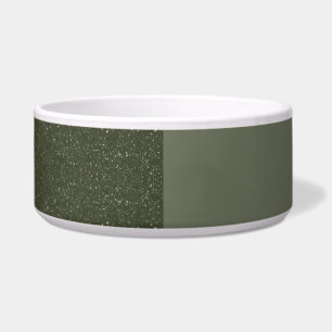 Split Design Moss Groene Keramische Pet Bowl - Cus Voerbakje