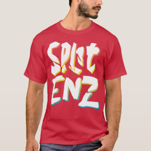 Split ENZ Retro 80s Styled New Wave Design T-shirt