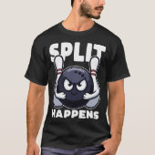 Split gebeurt bij Bowling Funny T-shirt (Voorkant)