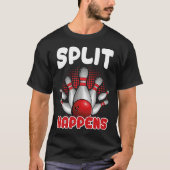 Split Gebeurt Bowling Shirt Grappige Bowler Bowlin (Voorkant)