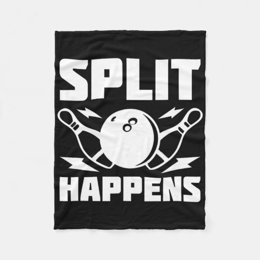 Split gebeurt grappig Bowling grap Fleece Deken (Voorkant)