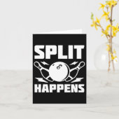 Split gebeurt grappig Bowling grap Kaart (Gele Bloem)