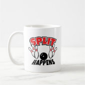 Split Gebeurt Grappige Bowling Koffiemok (Links)