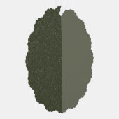 Split Glitter & Matte Green Paper Ornament Kaart (Rechts)