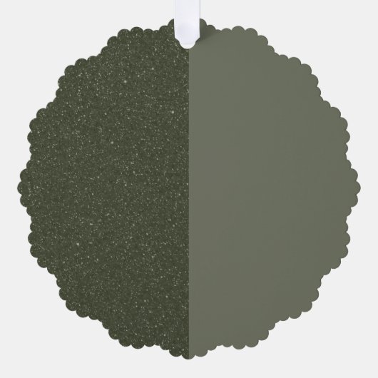 Split Glitter & Matte Green Paper Ornament Kaart (Voorkant)