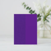 Split Glitter & Matte Paarse Custom Briefkaart (Staand voorkant)