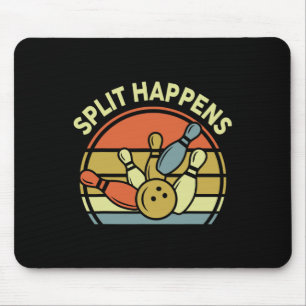 Split Happens Bowling-shirt Funny Dad Wome Muismat