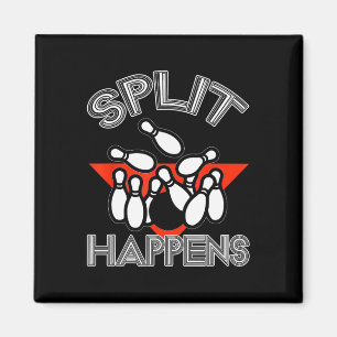 Split Happens Bowling Shirt Funny Spare Ball Team Magneet