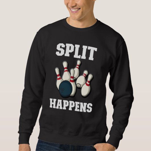 Split Happens  Men & Women Players  Ten Pin Bowlin Trui (Voorkant)