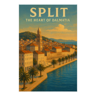 SPLIT — HET HART VAN DALMATIË PERFECT POSTER