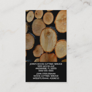 Split hout business logs splitsen visitekaartje
