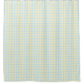 Split image showing a pastel plaid shower curtain douchegordijn (Voorkant)