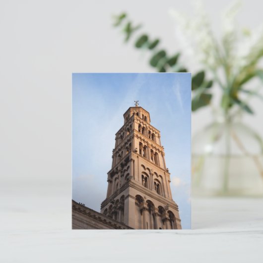 Split-kathedraal van de Sint Domnius Bell Tower Briefkaart (Staand voorkant)