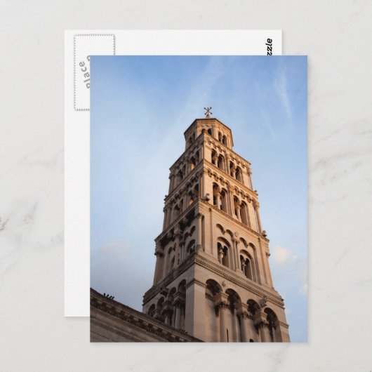 Split-kathedraal van de Sint Domnius Bell Tower Briefkaart (Voorkant / Achterkant)