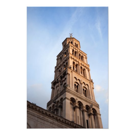 Split-kathedraal van de Sint Domnius Bell Tower Foto Afdruk (Voorkant)