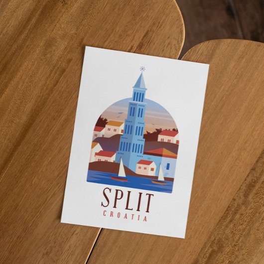 Split Kroatië Dalmatia  Briefkaart