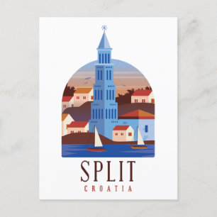 Split Kroatië Dalmatia  Briefkaart