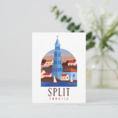 Split Kroatië Dalmatia  Briefkaart (Staand voorkant)