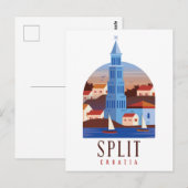 Split Kroatië Dalmatia  Briefkaart (Voorkant / Achterkant)